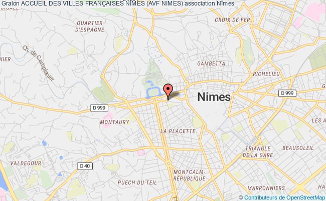 plan association Accueil Des Villes FranÇaises Nimes (avf Nimes) Nîmes