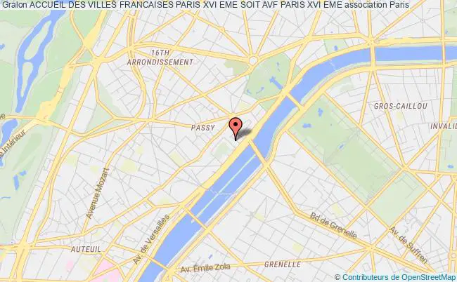 plan association Accueil Des Villes Francaises Paris Xvi Eme Soit Avf Paris Xvi Eme Paris