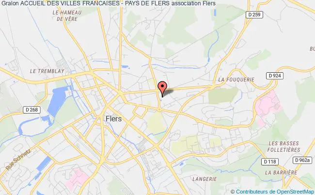 plan association Accueil Des Villes Francaises - Pays De Flers Flers