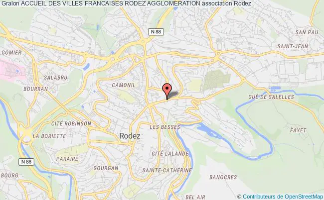 plan association Accueil Des Villes Francaises Rodez Agglomeration Rodez