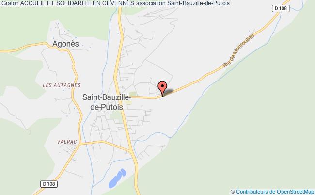 plan association Accueil Et SolidaritÉ En CÉvennes Saint-Bauzille-de-Putois