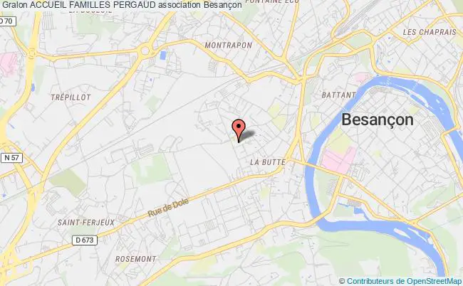 plan association Accueil Familles Pergaud Besançon