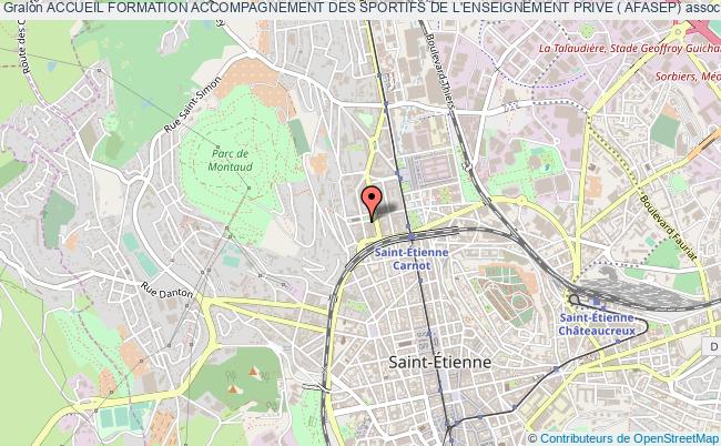 plan association Accueil Formation Accompagnement Des Sportifs De L'enseignement Prive ( Afasep) Saint-Etienne