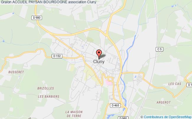 plan association Accueil Paysan Bourgogne Cluny