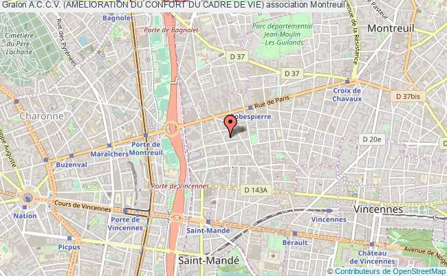 plan association A.c.c.v. (amelioration Du Confort Du Cadre De Vie) Montreuil