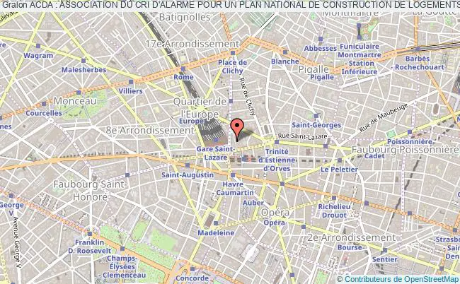 plan association Acda : Association Du Cri D'alarme Pour Un Plan National De Construction De Logements Publics, Locatifs, A Loyers Moderes Paris