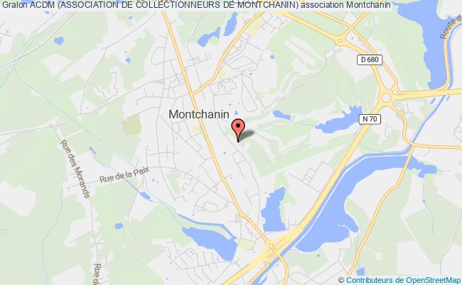 plan association Acdm (association De Collectionneurs De Montchanin) Montchanin