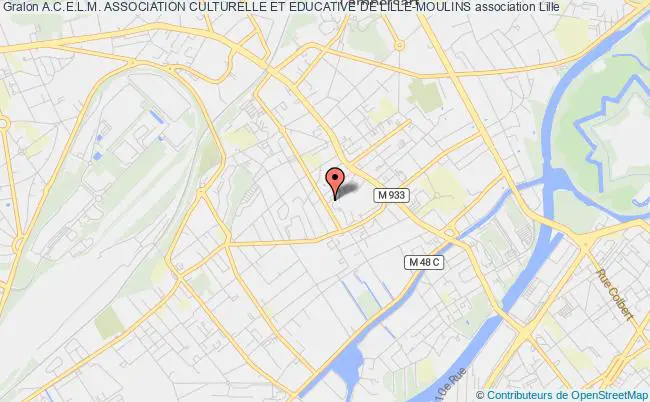 plan association A.c.e.l.m. Association Culturelle Et Educative De Lille-moulins Lille