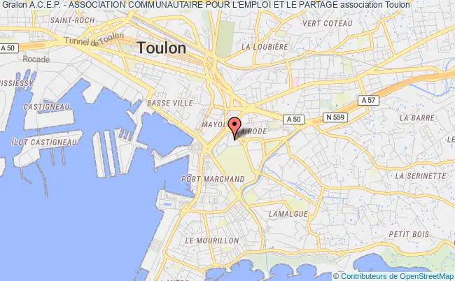 plan association A.c.e.p. - Association Communautaire Pour L'emploi Et Le Partage Toulon