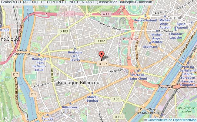 plan association A.c.i. (agence De Controle Independante) Boulogne-Billancourt