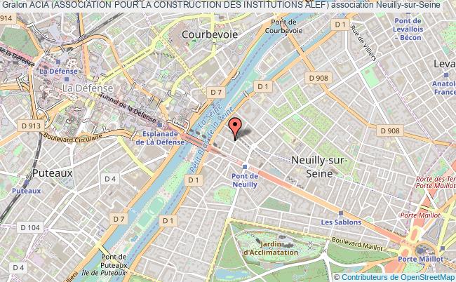 plan association Acia (association Pour La Construction Des Institutions Alef) Neuilly-sur-Seine