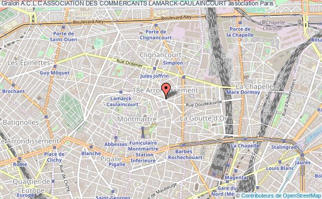 plan association A.c.l.c Association Des Commercants Lamarck-caulaincourt Paris