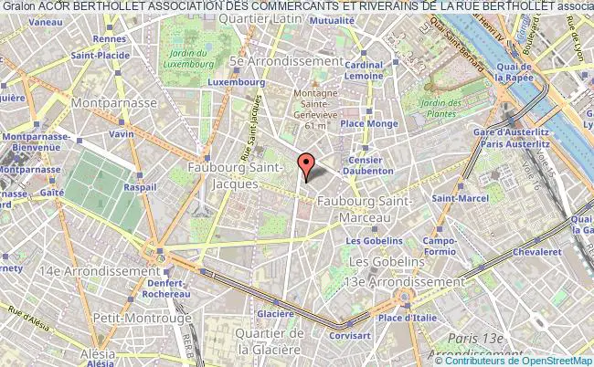 plan association Acor Berthollet Association Des Commercants Et Riverains De La Rue Berthollet Paris