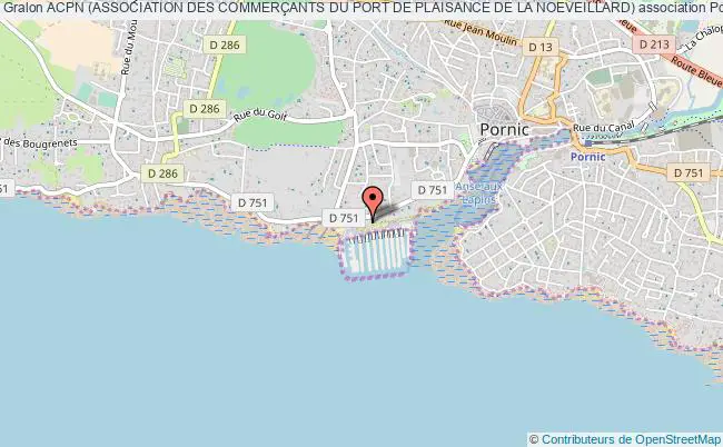 plan association Acpn (association Des CommerÇants Du Port De Plaisance De La Noeveillard) Pornic