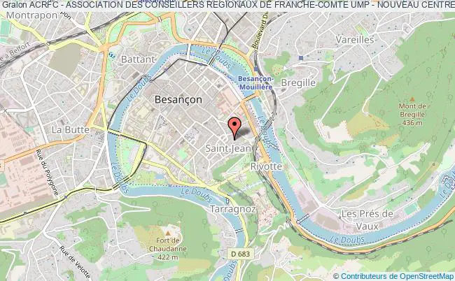 plan association Acrfc - Association Des Conseillers Regionaux De Franche-comte Ump - Nouveau Centre - Divers Droite Besançon Cedex