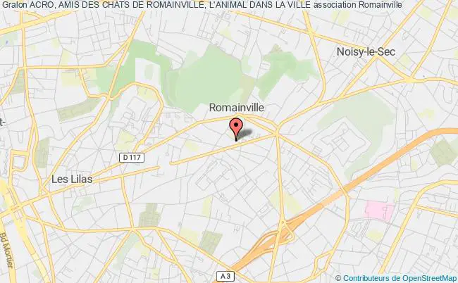 plan association Acro, Amis Des Chats De Romainville, L'animal Dans La Ville Romainville