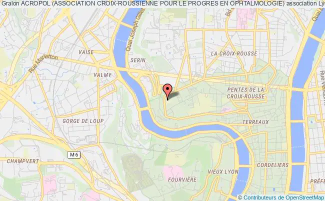 plan association Acropol (association Croix-roussienne Pour Le Progres En Ophtalmologie) Lyon