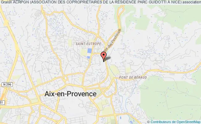 plan association Acrpgn (association Des CopropriÉtaires De La RÉsidence Parc Guidotti À Nice) Aix-en-Provence