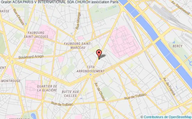 plan association Acsa Paris V International Sda Church Paris 13e
