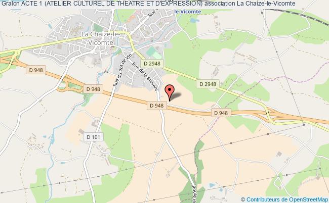 plan association Acte 1 (atelier Culturel De Theatre Et D'expression) La    Chaize-le-Vicomte