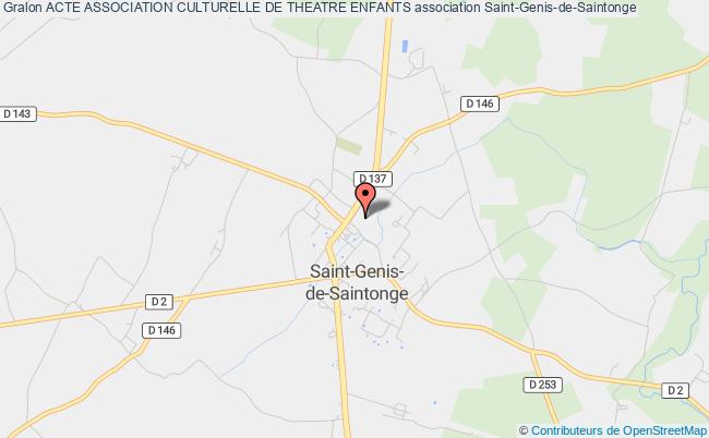plan association Acte Association Culturelle De Theatre Enfants Saint-Genis-de-Saintonge