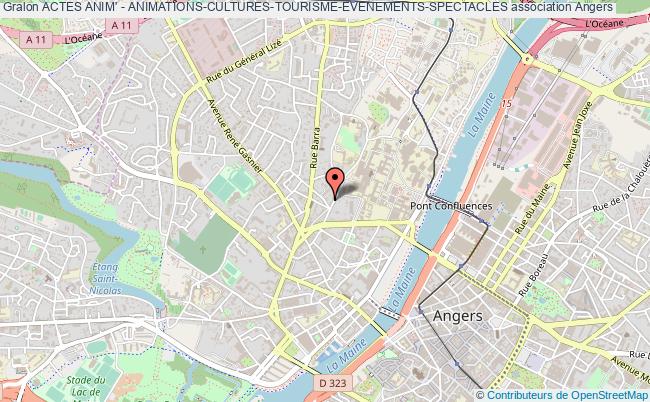 plan association Actes Anim' - Animations-cultures-tourisme-evenements-spectacles Angers
