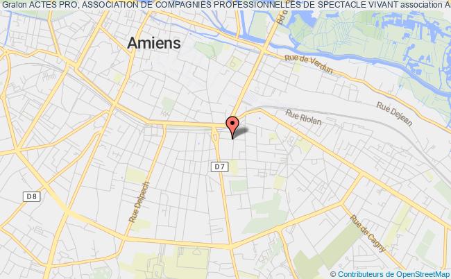 plan association Actes Pro, Association De Compagnies Professionnelles De Spectacle Vivant Amiens