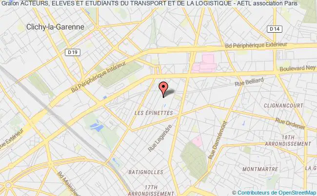 plan association Acteurs, Eleves Et Etudiants Du Transport Et De La Logistique - Aetl Paris