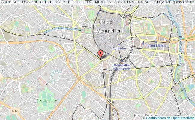 plan association Acteurs Pour L'hebergement Et Le Logement En Languedoc Roussillon (ah2lr) Montpellier