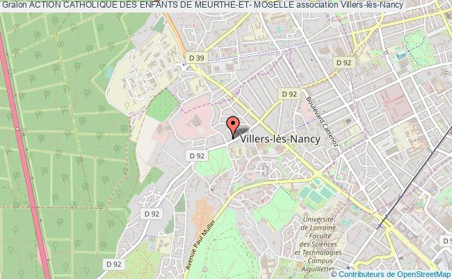 plan association Action Catholique Des Enfants De Meurthe-et- Moselle Villers-lès-Nancy