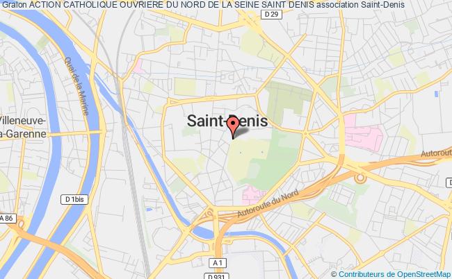 plan association Action Catholique Ouvriere Du Nord De La Seine Saint Denis Saint-Denis