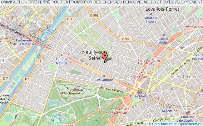 plan association Action Citoyenne Pour La Promotion Des Energies Renouvelables Et Du Developpement Durable "acperdd" Neuilly-sur-Seine