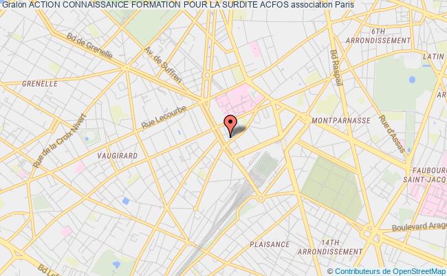 plan association Action Connaissance Formation Pour La Surdite Acfos Paris