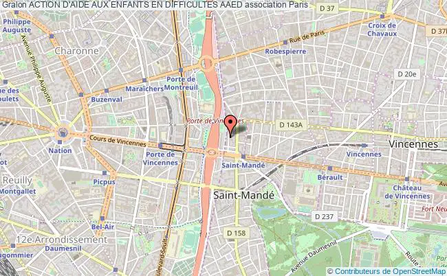 plan association Action D'aide Aux Enfants En Difficultes Aaed Paris