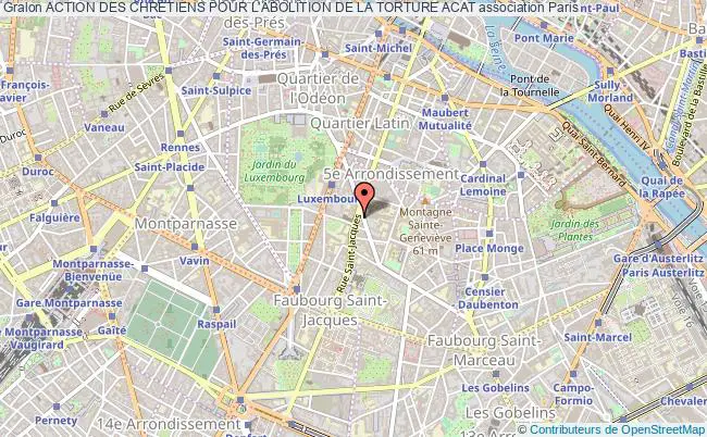 plan association Action Des Chretiens Pour L'abolition De La Torture Acat Paris