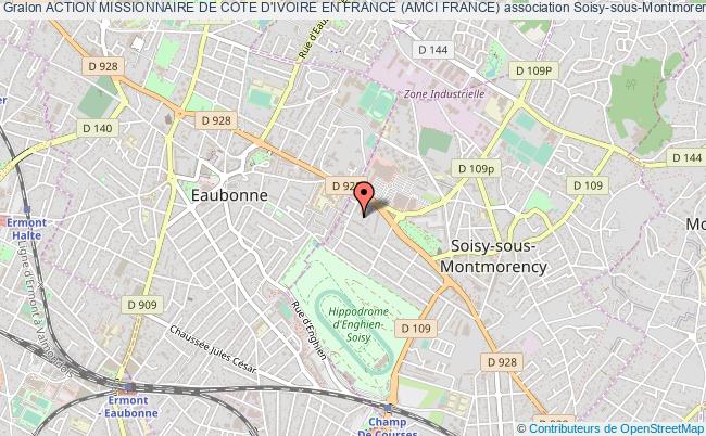 plan association Action Missionnaire De Cote D'ivoire En France (amci France) Soisy-sous-Montmorency