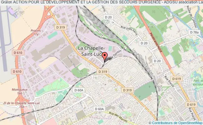 plan association Action Pour Le Developpement Et La Gestion Des Secours D'urgence - Adgsu La Chapelle-Saint-Luc