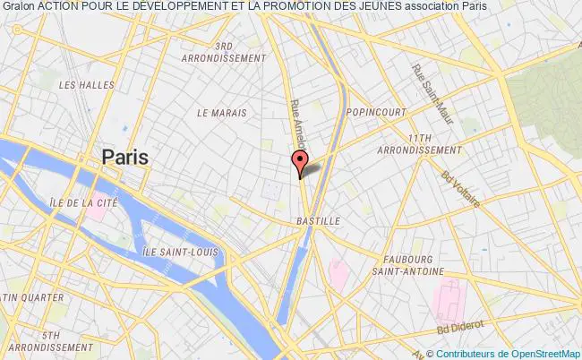 plan association Action Pour Le DÉveloppement Et La Promotion Des Jeunes Paris 3e
