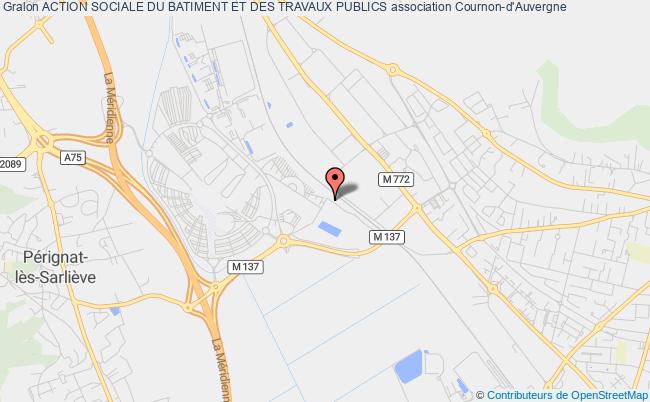 plan association Action Sociale Du Batiment Et Des Travaux Publics Cournon-d'Auvergne