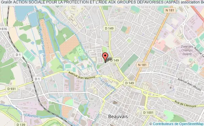 plan association Action Sociale Pour La Protection Et L'aide Aux Groupes Defavorises (aspad) Beauvais