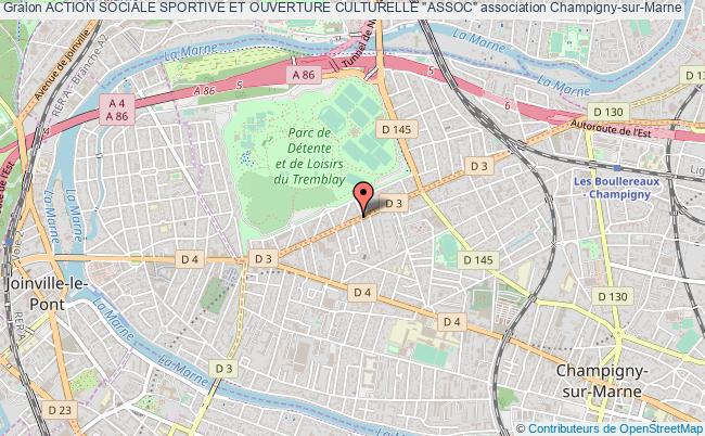 plan association Action Sociale Sportive Et Ouverture Culturelle "assoc" Champigny-sur-Marne
