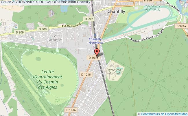 plan association Actionnaires Du Galop Chantilly