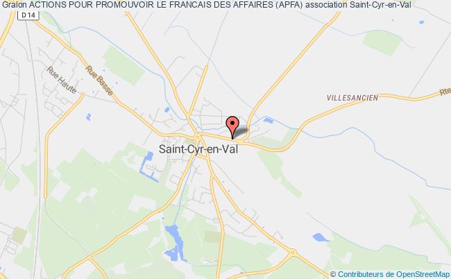 plan association Actions Pour Promouvoir Le Francais Des Affaires (apfa) Saint-Cyr-en-Val