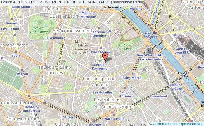 plan association Actions Pour Une RÉpublique Solidaire (aprs) Paris