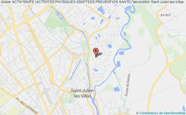 plan association Activ'sante (activites Physiques Adaptees Prevention Sante) Saint-Julien-les-Villas