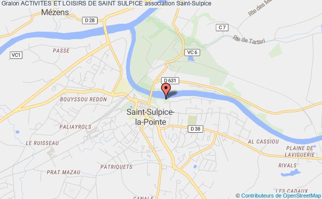 plan association Activites Et Loisirs De Saint Sulpice Saint-Sulpice