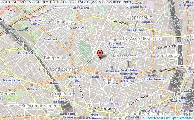 plan association Activites Sejours Education Voyages (asev) Paris