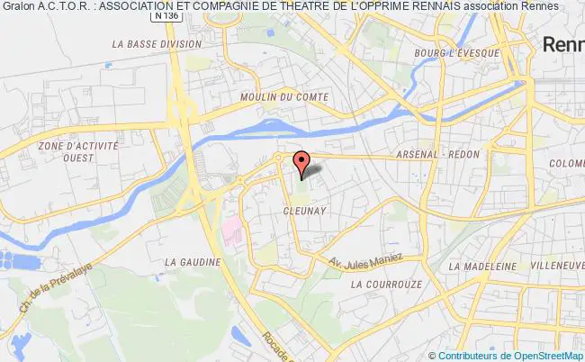 plan association A.c.t.o.r. : Association Et Compagnie De Theatre De L'opprime Rennais Rennes