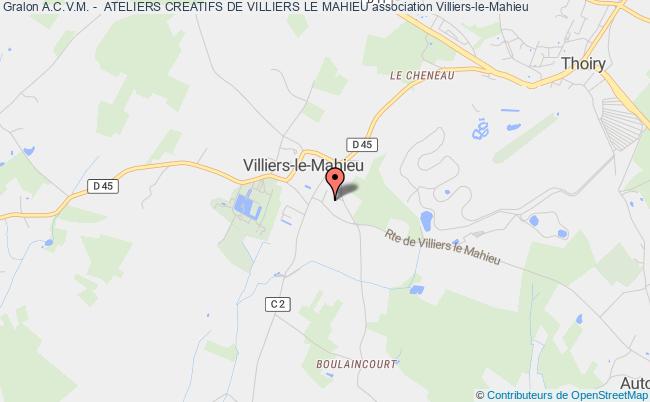 plan association A.c.v.m. -  Ateliers Creatifs De Villiers Le Mahieu Villiers-le-Mahieu