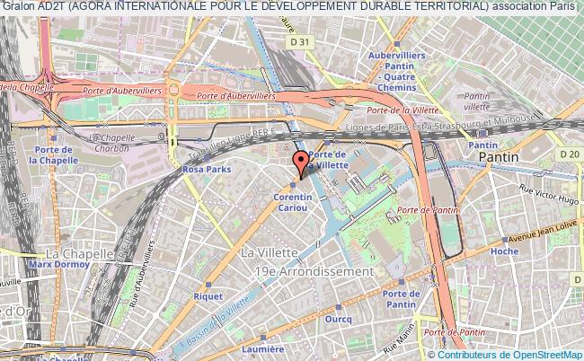 plan association Ad2t (agora Internationale Pour Le Developpement Durable Territorial) Paris 19e